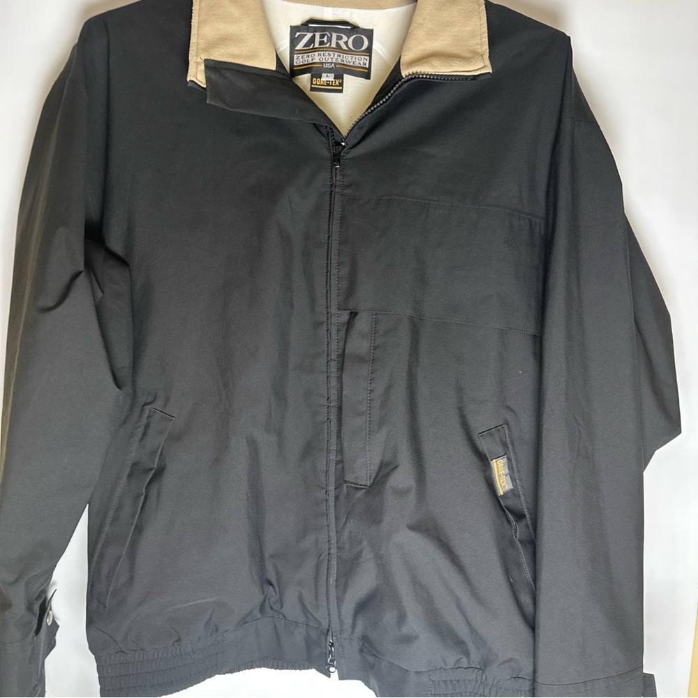 Zero Men's Black and Tan Windbreaker